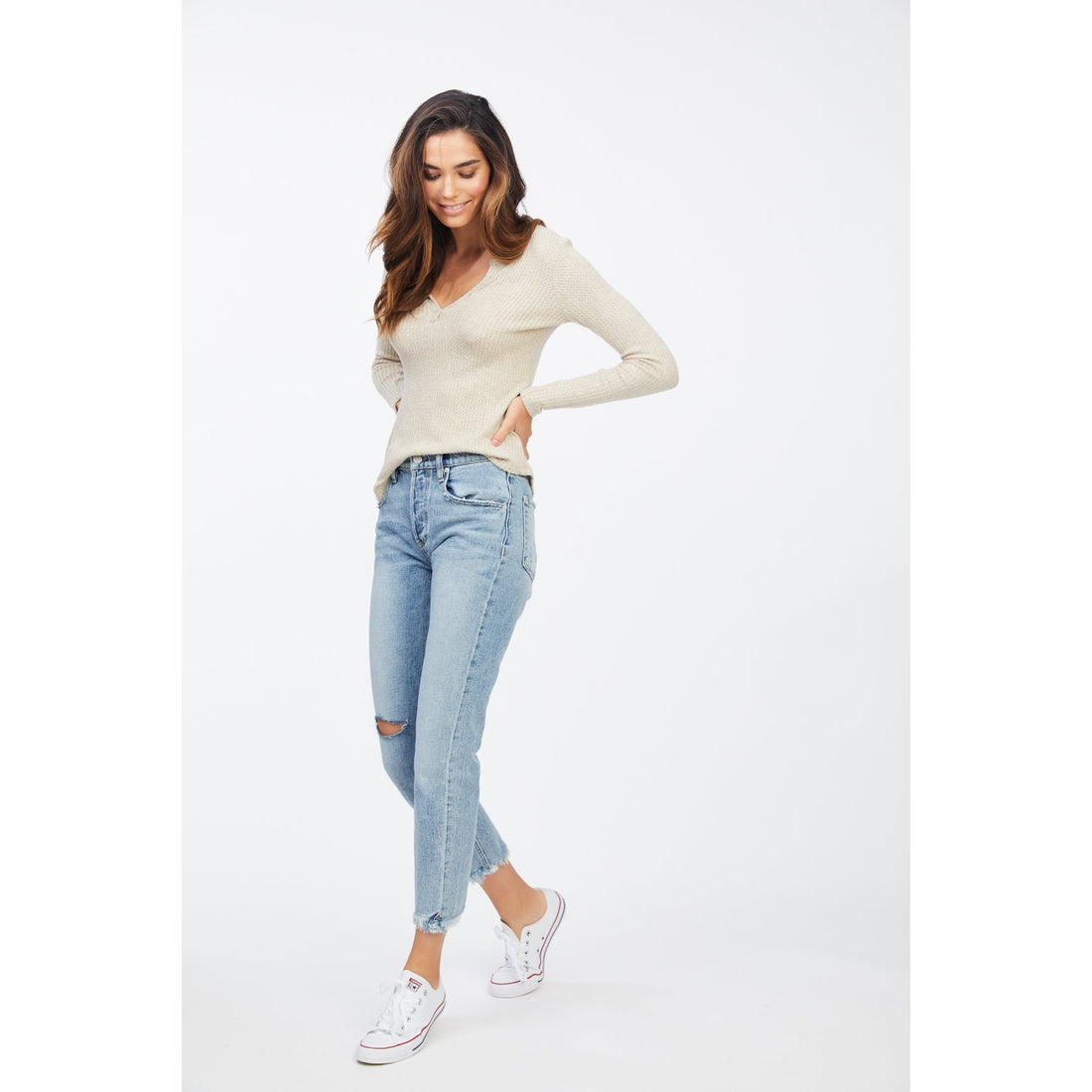 Kendall Straight Leg Jean: Spin City