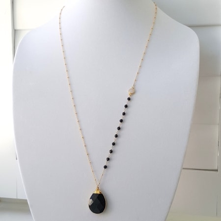 Miss Elenious Agate and Druzy Pendant Necklace